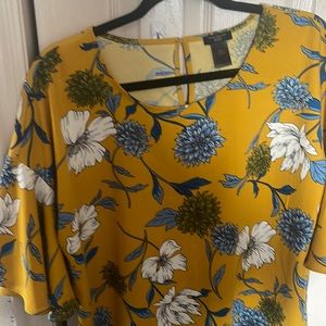 Mustard floral shirt